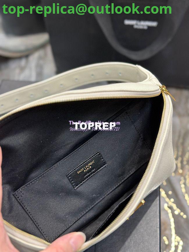 Replica YSL Saint Laurent Cassandre Classic Belt Bag In Grain De Poudre Embossed Leather 589959 White 9 Replica YSL Saint Laurent Cassandre Classic Belt Bag In Grain De Poudre Embossed Leather 589959 White 9