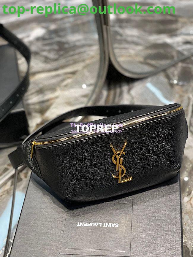 Replica YSL Saint Laurent Cassandre Classic Belt Bag In Grain De Poudre Embossed Leather 589959 Black Replica YSL Saint Laurent Cassandre Classic Belt Bag In Grain De Poudre Embossed Leather 589959 Black