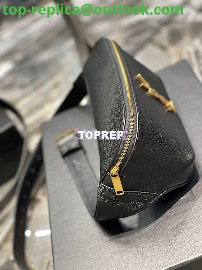 Replica YSL Saint Laurent Cassandre Classic Belt Bag In Grain De Poudre Embossed Leather 589959 Black 4 Replica YSL Saint Laurent Cassandre Classic Belt Bag In Grain De Poudre Embossed Leather 589959 Black 4