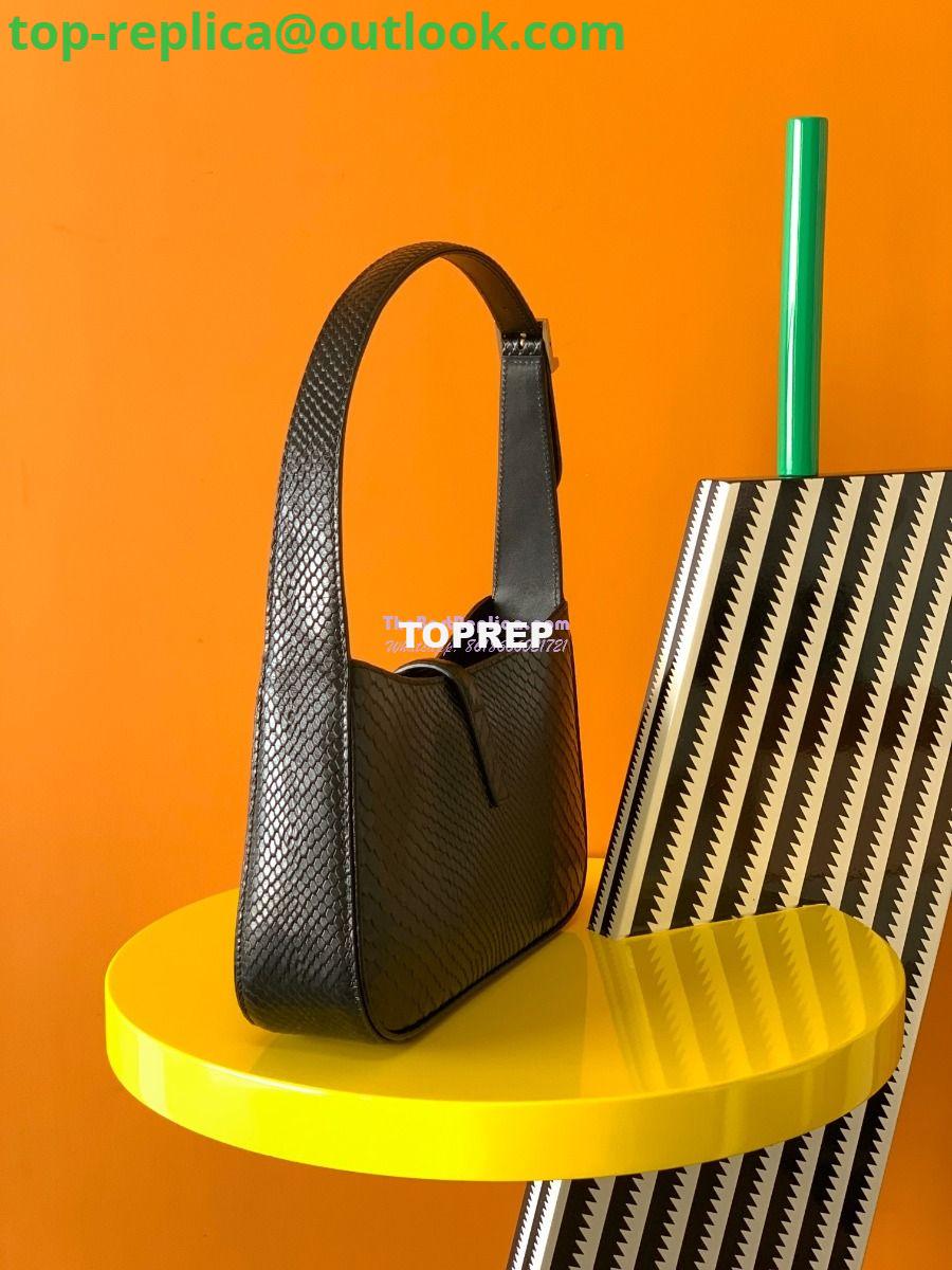 Replica YSL Saint Laurent Le 5 à 7 in black python hobo bag 657228 3 Replica YSL Saint Laurent Le 5 à 7 in black python hobo bag 657228 3