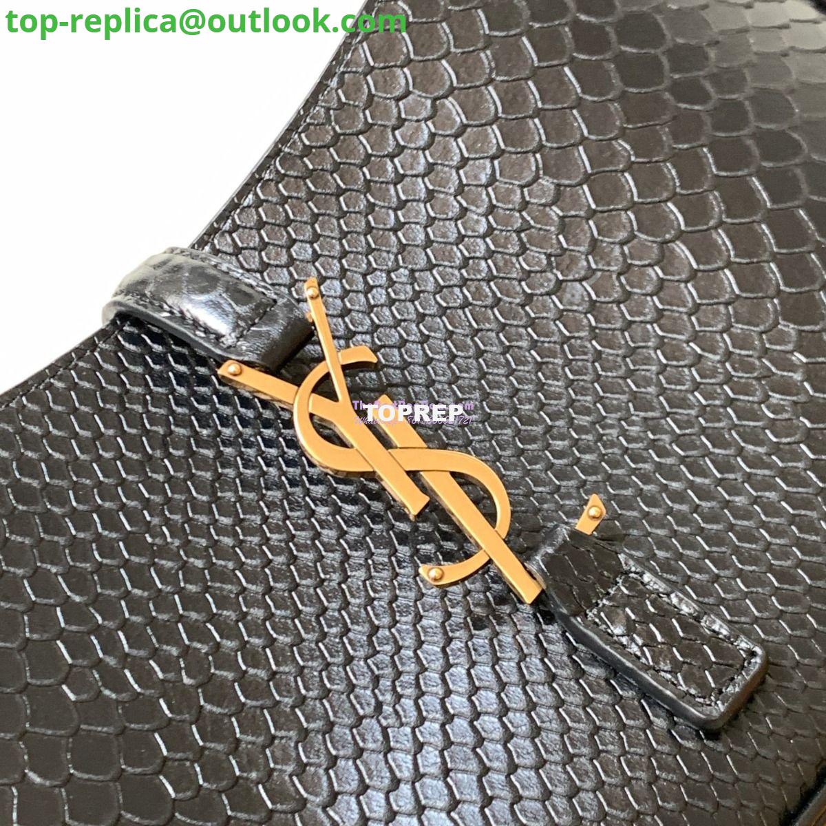 Replica YSL Saint Laurent Le 5 à 7 in black python hobo bag 657228 6 Replica YSL Saint Laurent Le 5 à 7 in black python hobo bag 657228 6