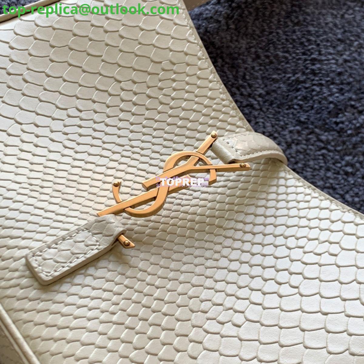 Replica YSL Saint Laurent Le 5 à 7 in ivory python hobo bag 657228 6 Replica YSL Saint Laurent Le 5 à 7 in ivory python hobo bag 657228 6