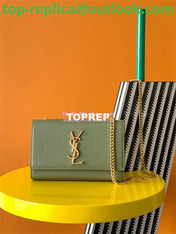 Replica YSL Saint Laurent Kate small chain bag in grain de poudre embossed leather 469390 avocado green 2 Replica YSL Saint Laurent Kate small chain bag in grain de poudre embossed leather 469390 avocado green 2