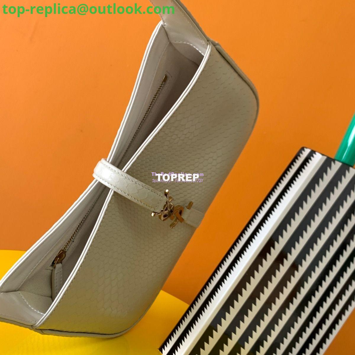 Replica YSL Saint Laurent Le 5 à 7 in ivory python hobo bag 657228 8 Replica YSL Saint Laurent Le 5 à 7 in ivory python hobo bag 657228 8