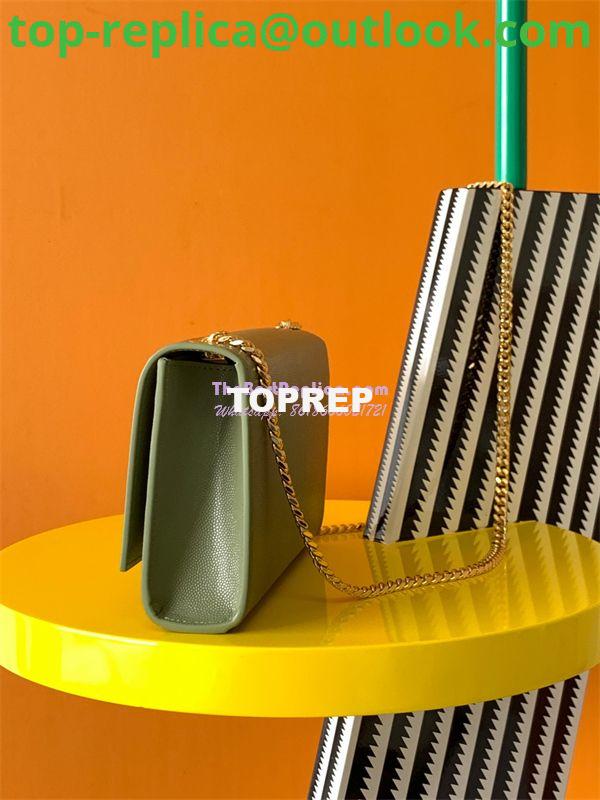 Replica YSL Saint Laurent Kate small chain bag in grain de poudre embossed leather 469390 avocado green 3 Replica YSL Saint Laurent Kate small chain bag in grain de poudre embossed leather 469390 avocado green 3