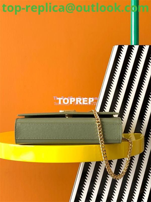 Replica YSL Saint Laurent Kate small chain bag in grain de poudre embossed leather 469390 avocado green 4 Replica YSL Saint Laurent Kate small chain bag in grain de poudre embossed leather 469390 avocado green 4