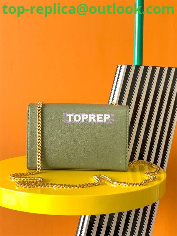 Replica YSL Saint Laurent Kate small chain bag in grain de poudre embossed leather 469390 avocado green 5 Replica YSL Saint Laurent Kate small chain bag in grain de poudre embossed leather 469390 avocado green 5