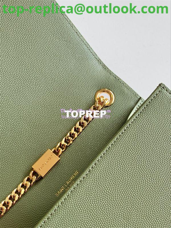 Replica YSL Saint Laurent Kate small chain bag in grain de poudre embossed leather 469390 avocado green 8 Replica YSL Saint Laurent Kate small chain bag in grain de poudre embossed leather 469390 avocado green 8