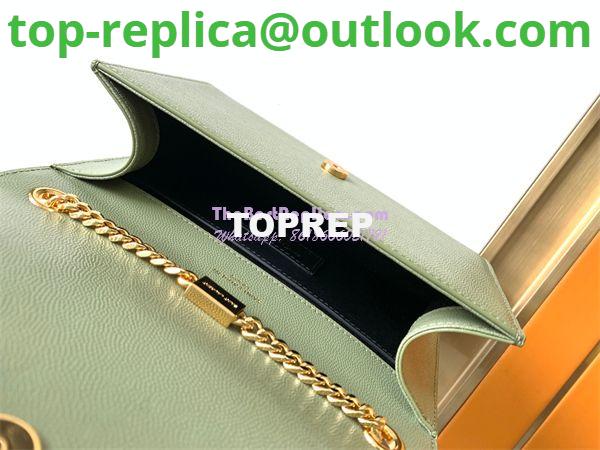 Replica YSL Saint Laurent Kate small chain bag in grain de poudre embossed leather 469390 avocado green 9 Replica YSL Saint Laurent Kate small chain bag in grain de poudre embossed leather 469390 avocado green 9