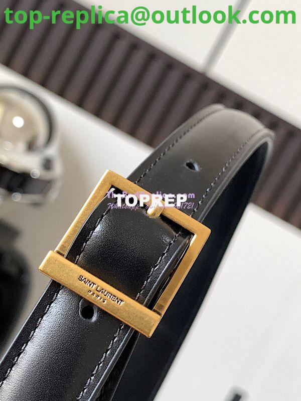 Replica YSL Saint Laurent Le 5 à 7 hobo bag in Black White calfskin Smooth leather 7 Replica YSL Saint Laurent Le 5 à 7 hobo bag in Black White calfskin Smooth leather 7