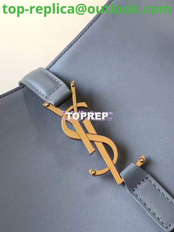Replica YSL Saint Laurent Le 5 à 7 hobo bag in Grey calfskin Smooth leather 3 Replica YSL Saint Laurent Le 5 à 7 hobo bag in Grey calfskin Smooth leather 3