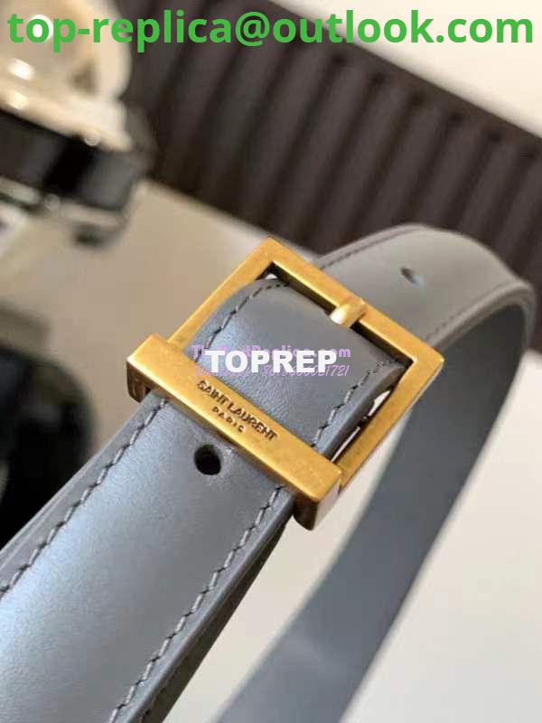 Replica YSL Saint Laurent Le 5 à 7 hobo bag in Grey calfskin Smooth leather 6 Replica YSL Saint Laurent Le 5 à 7 hobo bag in Grey calfskin Smooth leather 6