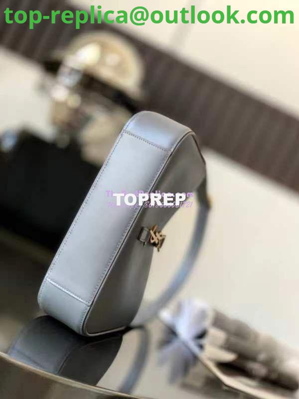 Replica YSL Saint Laurent Le 5 à 7 hobo bag in Grey calfskin Smooth leather 9 Replica YSL Saint Laurent Le 5 à 7 hobo bag in Grey calfskin Smooth leather 9