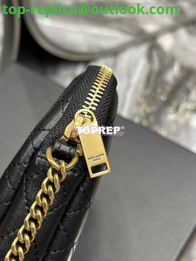 Replica YSL Saint Laurent Gaby Chain Pouch In Quilted Lambskin 7336671 Black 7 Replica YSL Saint Laurent Gaby Chain Pouch In Quilted Lambskin 7336671 Black 7