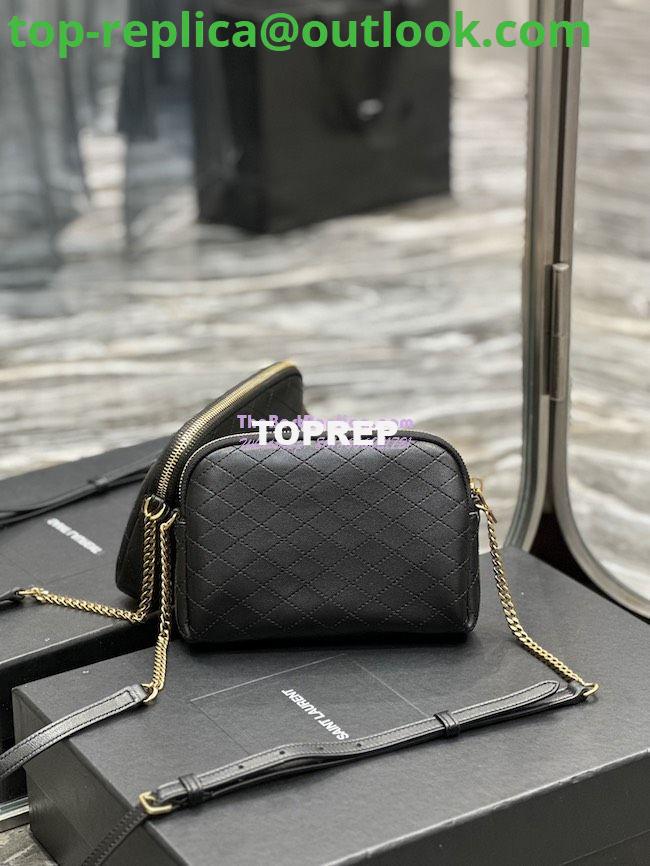 Replica YSL Saint Laurent Gaby Chain Pouch In Quilted Lambskin 7336671 Black 11 Replica YSL Saint Laurent Gaby Chain Pouch In Quilted Lambskin 7336671 Black 11