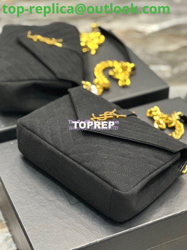 Replica YSL Saint Laurent College Medium Chain Bag In Mix Matelassé Corduroy 600279 Black 6 Replica YSL Saint Laurent College Medium Chain Bag In Mix Matelassé Corduroy 600279 Black 6