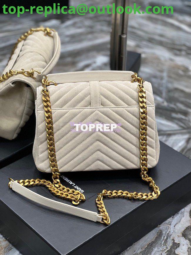 Replica YSL Saint Laurent College Medium In Suede Calfskin 600279 Light Beige 9 Replica YSL Saint Laurent College Medium In Suede Calfskin 600279 Light Beige 9