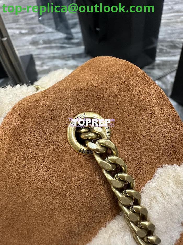 Replica YSL Saint Laurent Jamie Giant Chain Bag "Carré Rive Gauche" In Suede And Shearling Patchwork 712316 Natural Beige And Dark Cigar 9 Replica YSL Saint Laurent Jamie Giant Chain Bag "Carré Rive Gauche" In Suede And Shearling Patchwork 712316 Natural Beige And Dark Cigar 9