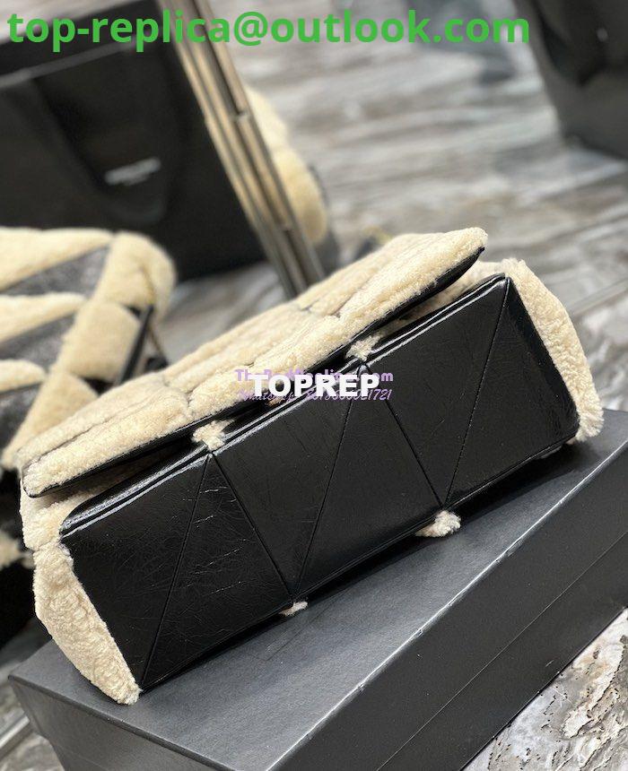 Replica YSL Saint Laurent Jamie Giant Chain Bag "Carré Rive Gauche" In Suede And Shearling Patchwork 712316 Natural Beige And Noir 14 Replica YSL Saint Laurent Jamie Giant Chain Bag "Carré Rive Gauche" In Suede And Shearling Patchwork 712316 Natural Beige And Noir 14