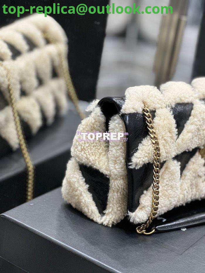 Replica YSL Saint Laurent Jamie Medium Chain Bag "Carré Rive Gauche" In Suede And Shearling Patchwork 515821 Natural Beige And Noir 4 Replica YSL Saint Laurent Jamie Medium Chain Bag "Carré Rive Gauche" In Suede And Shearling Patchwork 515821 Natural Beige And Noir 4