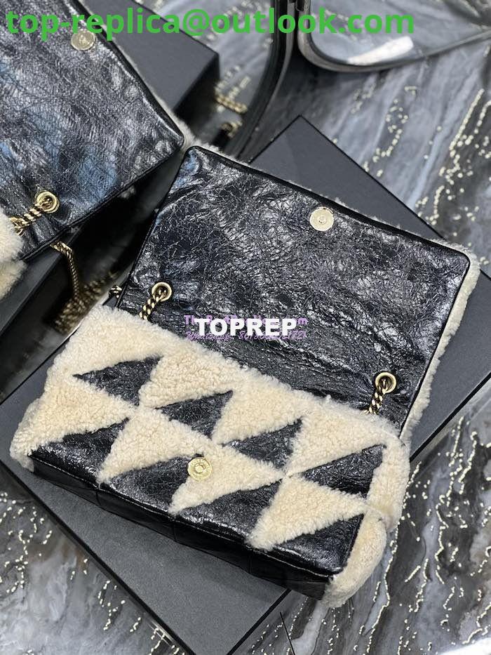 Replica YSL Saint Laurent Jamie Medium Chain Bag "Carré Rive Gauche" In Suede And Shearling Patchwork 515821 Natural Beige And Noir 6 Replica YSL Saint Laurent Jamie Medium Chain Bag "Carré Rive Gauche" In Suede And Shearling Patchwork 515821 Natural Beige And Noir 6