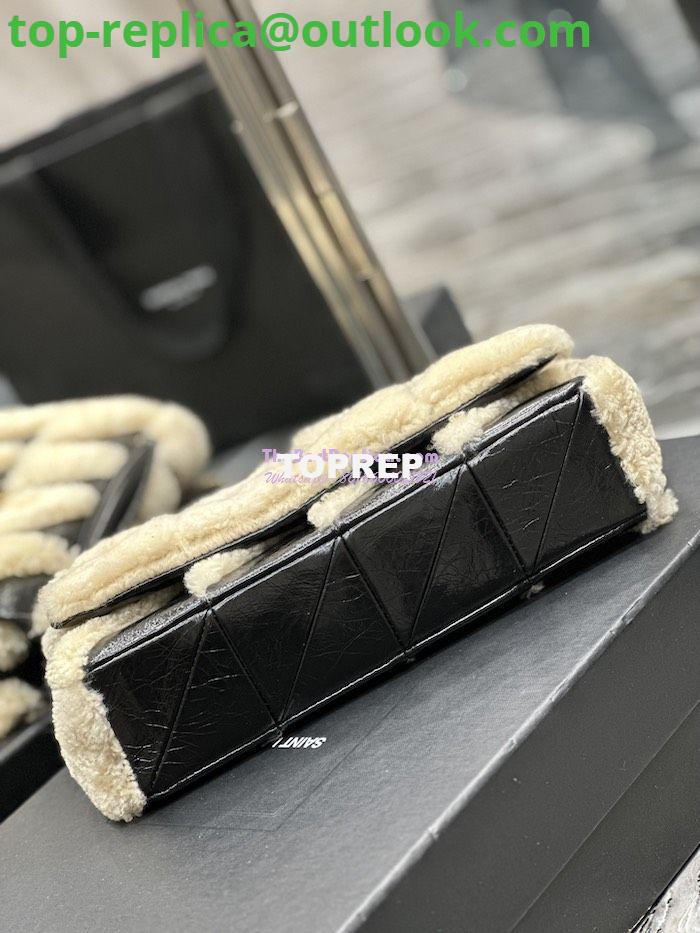 Replica YSL Saint Laurent Jamie Medium Chain Bag "Carré Rive Gauche" In Suede And Shearling Patchwork 515821 Natural Beige And Noir 12 Replica YSL Saint Laurent Jamie Medium Chain Bag "Carré Rive Gauche" In Suede And Shearling Patchwork 515821 Natural Beige And Noir 12