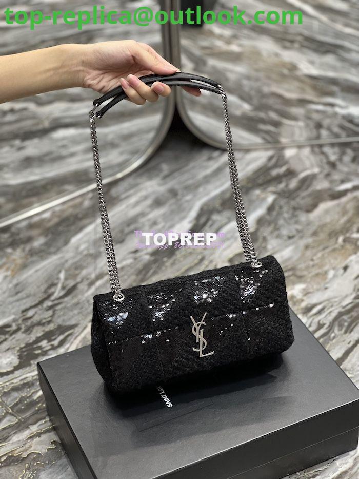 Replica YSL Saint Laurent Jamie Medium Chain Bag "Carré Rive Gauche" In Sequins And Sequined Tweed 515821 Replica YSL Saint Laurent Jamie Medium Chain Bag "Carré Rive Gauche" In Sequins And Sequined Tweed 515821