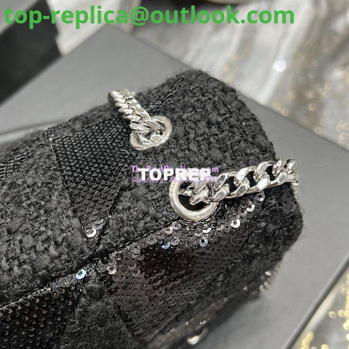 Replica YSL Saint Laurent Jamie Medium Chain Bag "Carré Rive Gauche" In Sequins And Sequined Tweed 515821 7 Replica YSL Saint Laurent Jamie Medium Chain Bag "Carré Rive Gauche" In Sequins And Sequined Tweed 515821 7