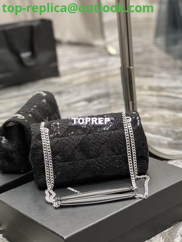 Replica YSL Saint Laurent Jamie Medium Chain Bag "Carré Rive Gauche" In Sequins And Sequined Tweed 515821 9 Replica YSL Saint Laurent Jamie Medium Chain Bag "Carré Rive Gauche" In Sequins And Sequined Tweed 515821 9