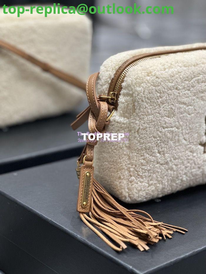 Replica YSL Saint Laurent Lou Camera Bag In Merino Shearling 612544 Natural 4 Replica YSL Saint Laurent Lou Camera Bag In Merino Shearling 612544 Natural 4