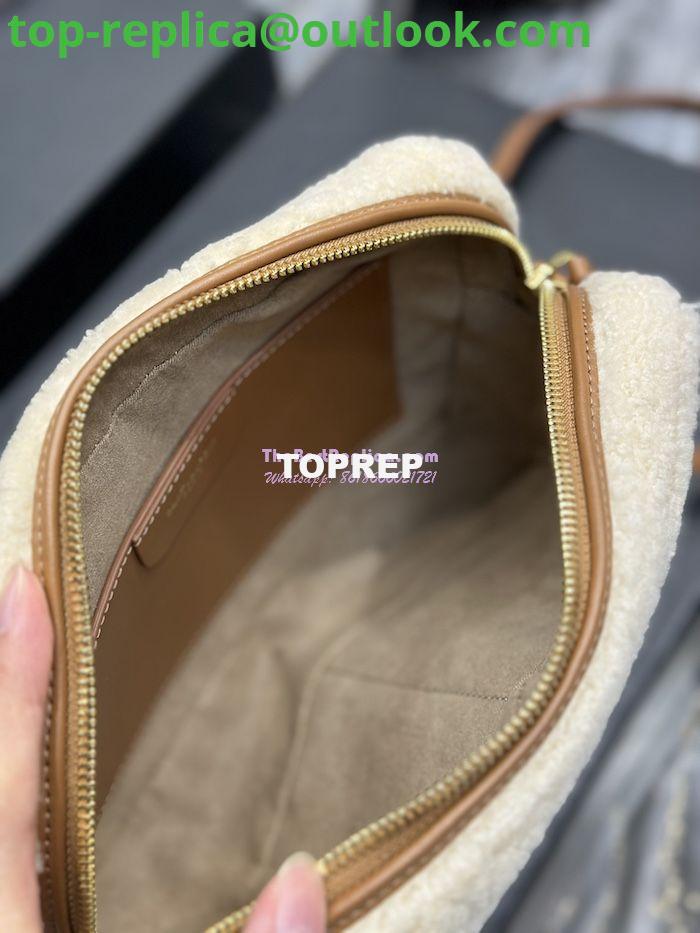 Replica YSL Saint Laurent Lou Camera Bag In Merino Shearling 612544 Natural 8 Replica YSL Saint Laurent Lou Camera Bag In Merino Shearling 612544 Natural 8