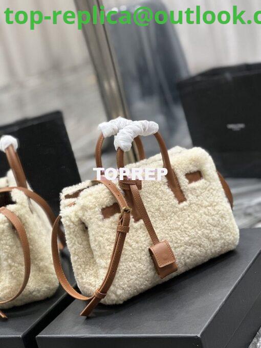 Replica YSL Saint Laurent Sac De Jour Nano In Merino Shearling And Smooth Leather 398711 3