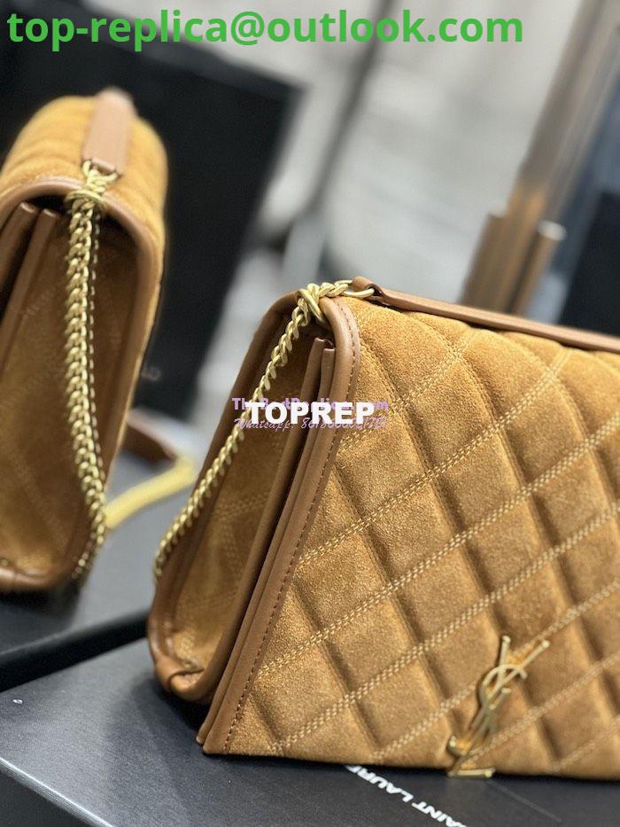 Replica YSL Saint Laurent Becky Mini Chain Bag In Carré-Quilted Suede 6292461 Caramel 6 Replica YSL Saint Laurent Becky Mini Chain Bag In Carré-Quilted Suede 6292461 Caramel 6