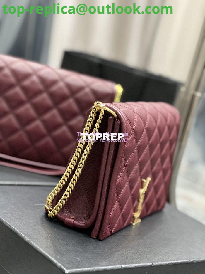 Replica YSL Saint Laurent Becky Mini Chain Bag In Carré-Quilted Lambskin 6292461 Burgundy 4 Replica YSL Saint Laurent Becky Mini Chain Bag In Carré-Quilted Lambskin 6292461 Burgundy 4