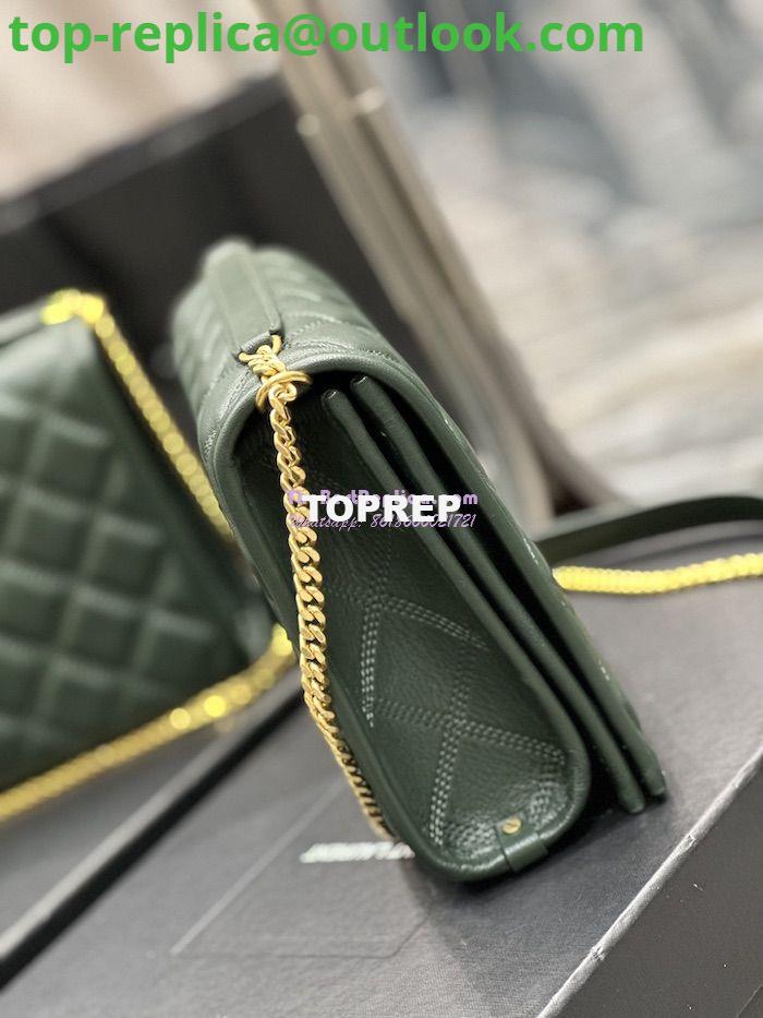 Replica YSL Saint Laurent Becky Mini Chain Bag In Carré-Quilted Lambskin 6292461 Green 4 Replica YSL Saint Laurent Becky Mini Chain Bag In Carré-Quilted Lambskin 6292461 Green 4