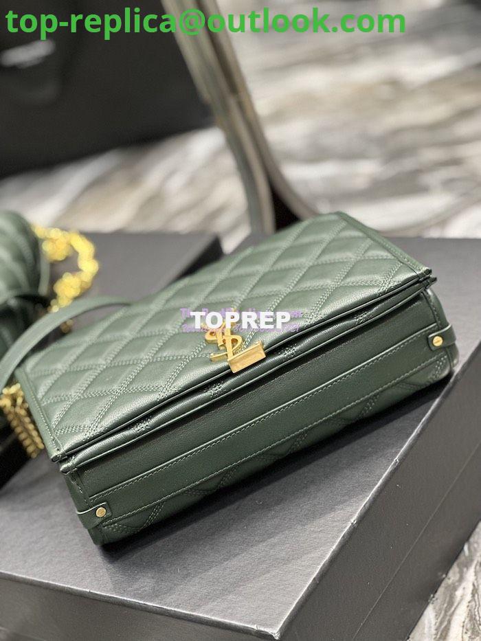 Replica YSL Saint Laurent Becky Mini Chain Bag In Carré-Quilted Lambskin 6292461 Green 10 Replica YSL Saint Laurent Becky Mini Chain Bag In Carré-Quilted Lambskin 6292461 Green 10