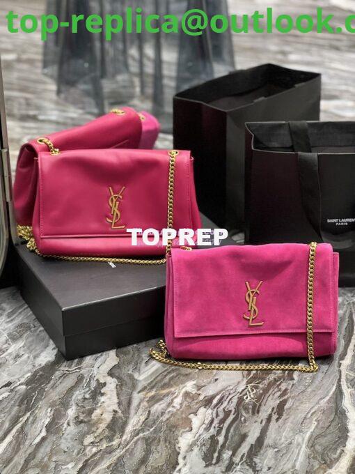 Replica YSL Saint Laurent Kate Medium Reversible In Suede And Smooth Leather 553804 Rosy Pink