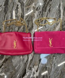 Replica YSL Saint Laurent Kate Medium Reversible In Suede And Smooth Leather 553804 Rosy Pink 2