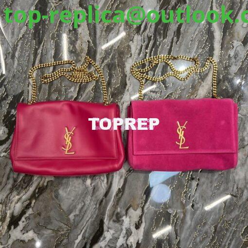 Replica YSL Saint Laurent Kate Medium Reversible In Suede And Smooth Leather 553804 Rosy Pink 2