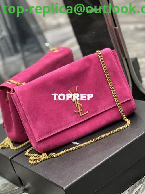 Replica YSL Saint Laurent Kate Medium Reversible In Suede And Smooth Leather 553804 Rosy Pink 15