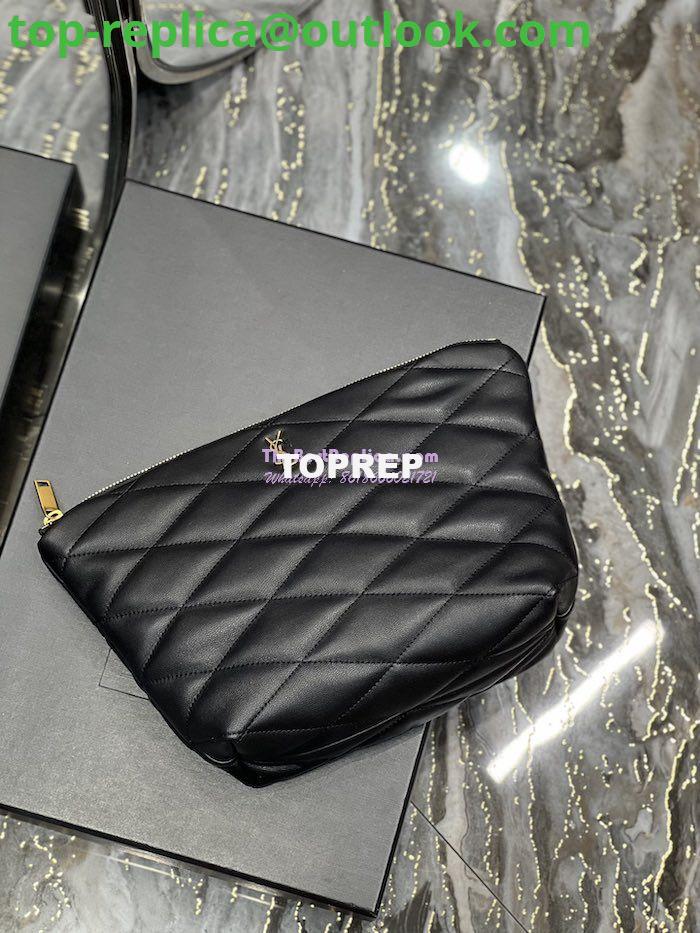 Replica YSL Saint Laurent Sade Pouch In Quilted Lambskin 6967791 Black 5 Replica YSL Saint Laurent Sade Pouch In Quilted Lambskin 6967791 Black 5