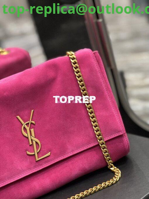 Replica YSL Saint Laurent Kate Medium Reversible In Suede And Smooth Leather 553804 Rosy Pink 17