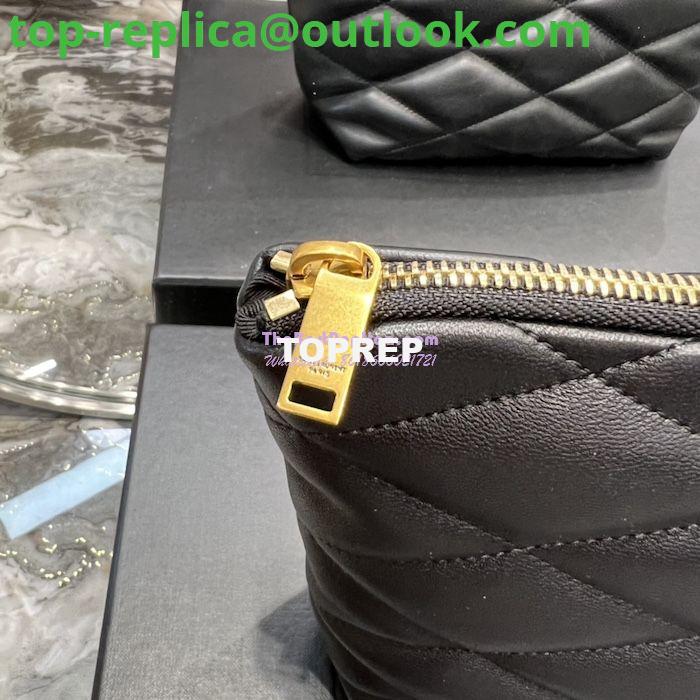 Replica YSL Saint Laurent Sade Pouch In Quilted Lambskin 6967791 Black 8 Replica YSL Saint Laurent Sade Pouch In Quilted Lambskin 6967791 Black 8