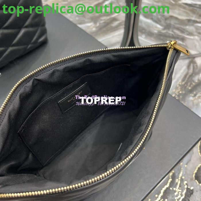 Replica YSL Saint Laurent Sade Pouch In Quilted Lambskin 6967791 Black 9 Replica YSL Saint Laurent Sade Pouch In Quilted Lambskin 6967791 Black 9