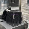 Replica YSL Saint Laurent College Medium Chain Bag In Light Suede With Fringes 531705 Dusty Grey 14 Replica YSL Saint Laurent College Medium Chain Bag In Light Suede With Fringes 531705 Dusty Grey 14