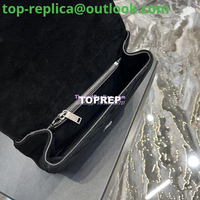 Replica YSL Saint Laurent College Medium Chain Bag In Light Suede With Fringes 531705 Black 10 Replica YSL Saint Laurent College Medium Chain Bag In Light Suede With Fringes 531705 Black 10
