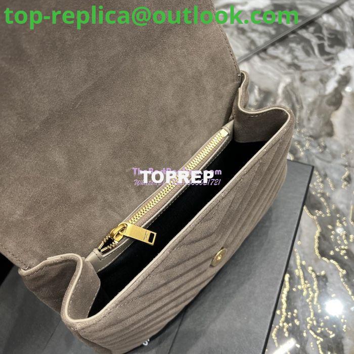 Replica YSL Saint Laurent College Medium Chain Bag In Light Suede With Fringes 531705 Dusty Grey 9 Replica YSL Saint Laurent College Medium Chain Bag In Light Suede With Fringes 531705 Dusty Grey 9
