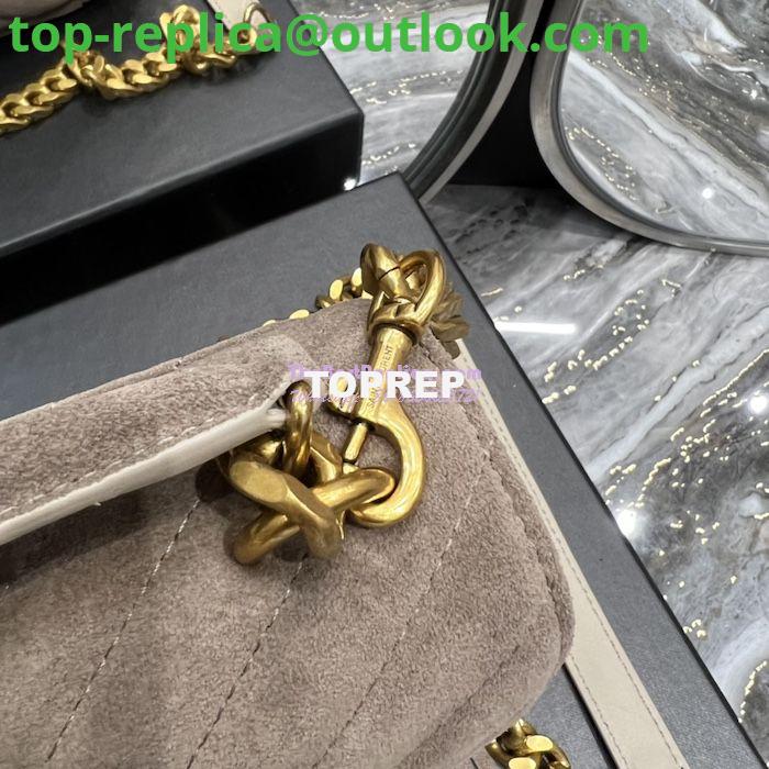 Replica YSL Saint Laurent College Medium Chain Bag In Light Suede With Fringes 531705 Dusty Grey 10 Replica YSL Saint Laurent College Medium Chain Bag In Light Suede With Fringes 531705 Dusty Grey 10
