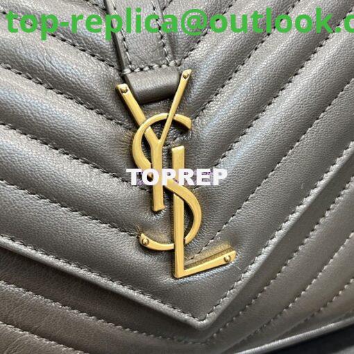 Replica YSL Saint Laurent College Medium In Matelassé Leather 600279 Grey 6