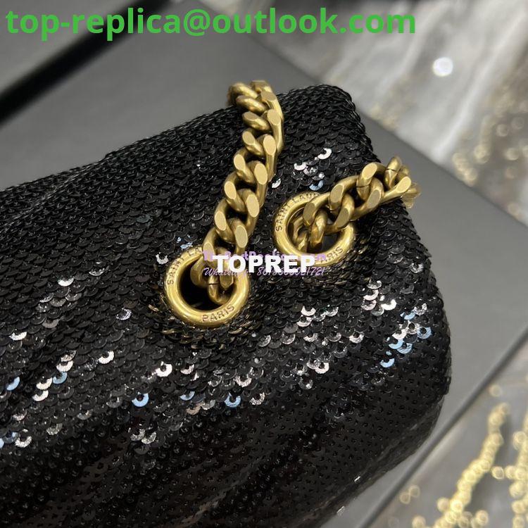 Replica YSL Saint Laurent Loulou Small Chain Bag In Quilted "Y" Leather, Satin And Sequins 494699 11 Replica YSL Saint Laurent Loulou Small Chain Bag In Quilted "Y" Leather, Satin And Sequins 494699 11